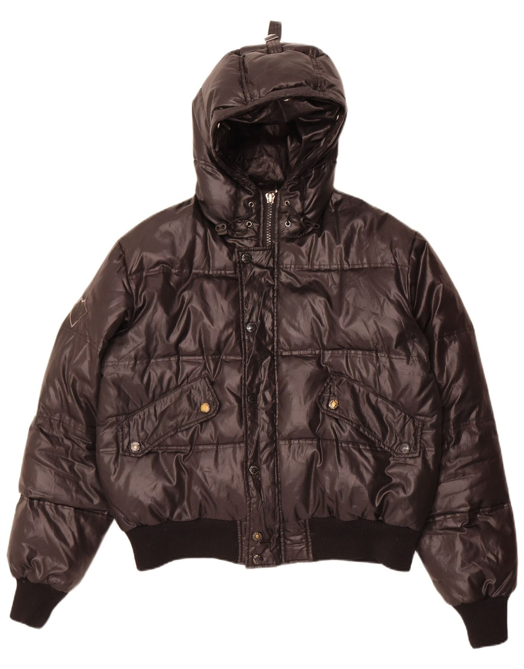 Bomb Boogie Herren-Jacke mit Kapuze, gepolstert, UK 40, Größe L, Schwarz, Polyester