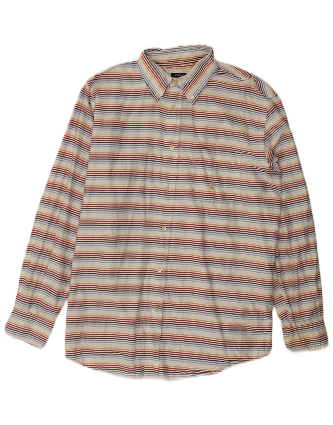 MARINA YACHTING Herrenhemd, Größe 43, groß, mehrfarbig, gestreift, Baumwolle