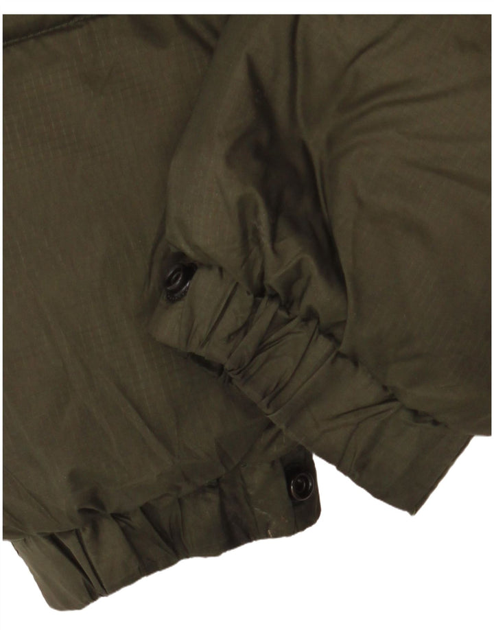 Superdry Herren Wattierte Jacke UK 38 Medium Khaki Colourblock Nylon