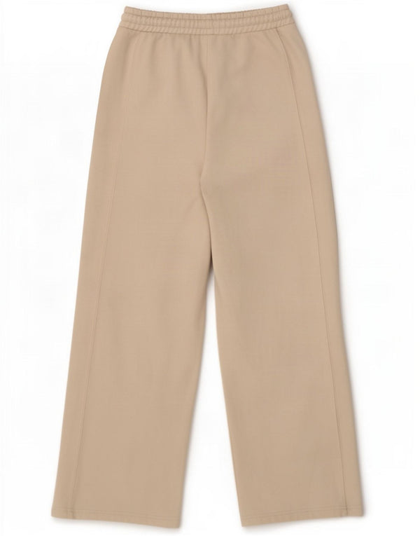 Zara Damen-Trainingshose mit weitem Bein, Größe S, Beige, Baumwolle
