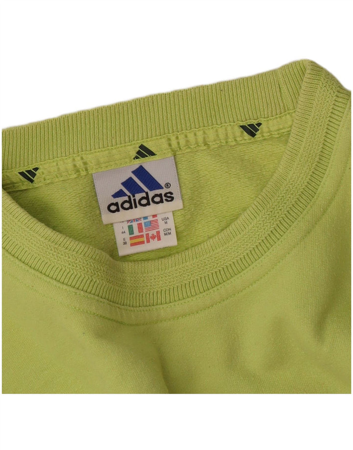 Adidas Damen Sweatshirt Pullover UK 12 Mittelgrüne Baumwolle