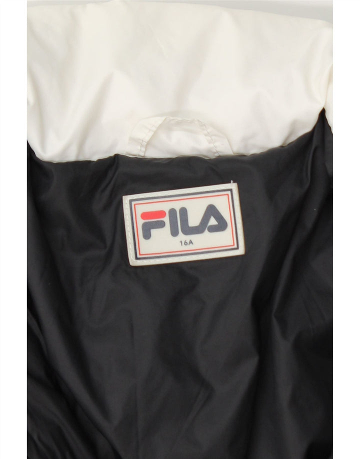 Fila Wattierte Jacke mit Kapuze für Jungen, 15–16 Jahre, mehrfarbiges Colourblock-Nylon