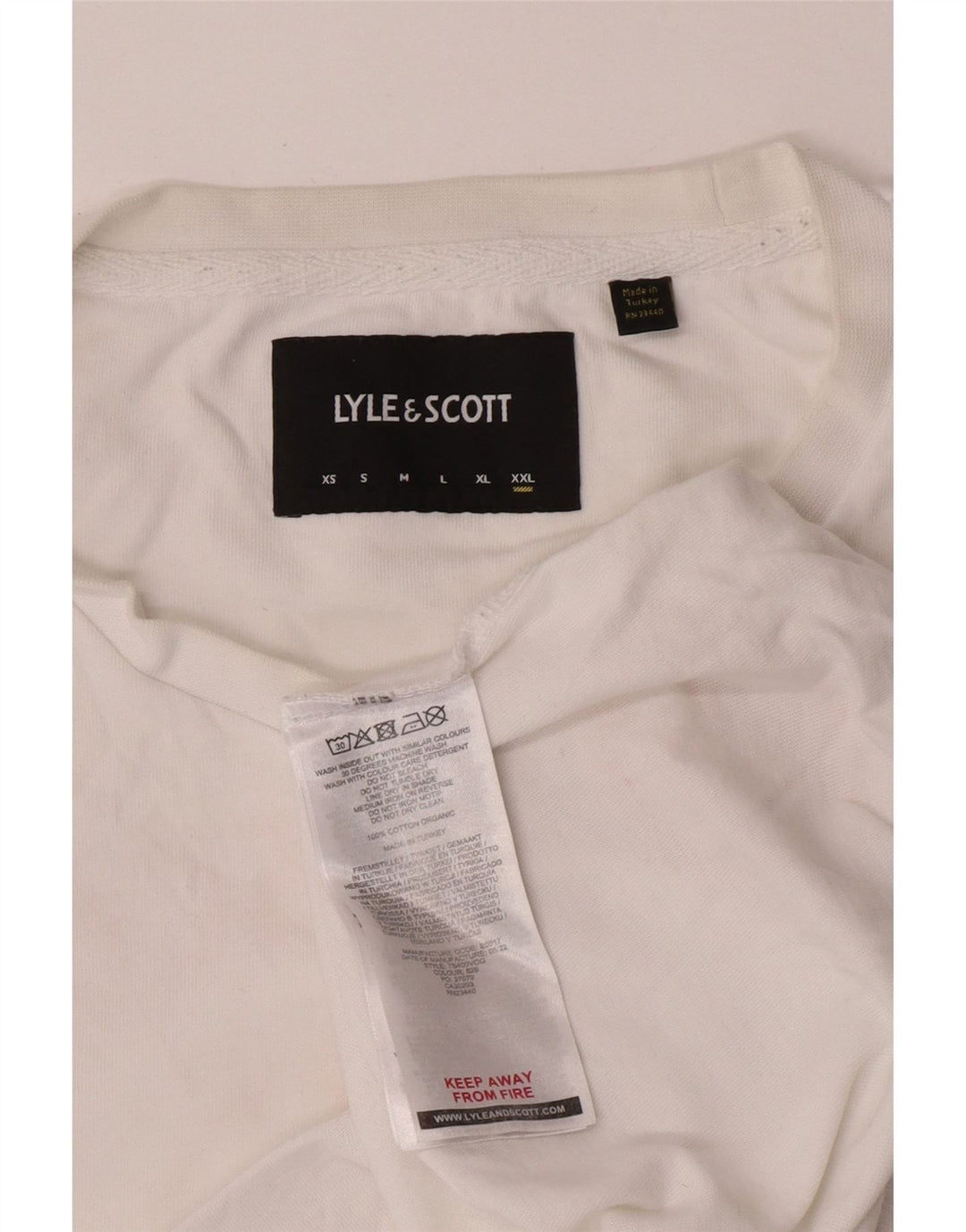 Lyle & Scott Herren-T-Shirt mit Grafik, 2XL, weiße Baumwolle