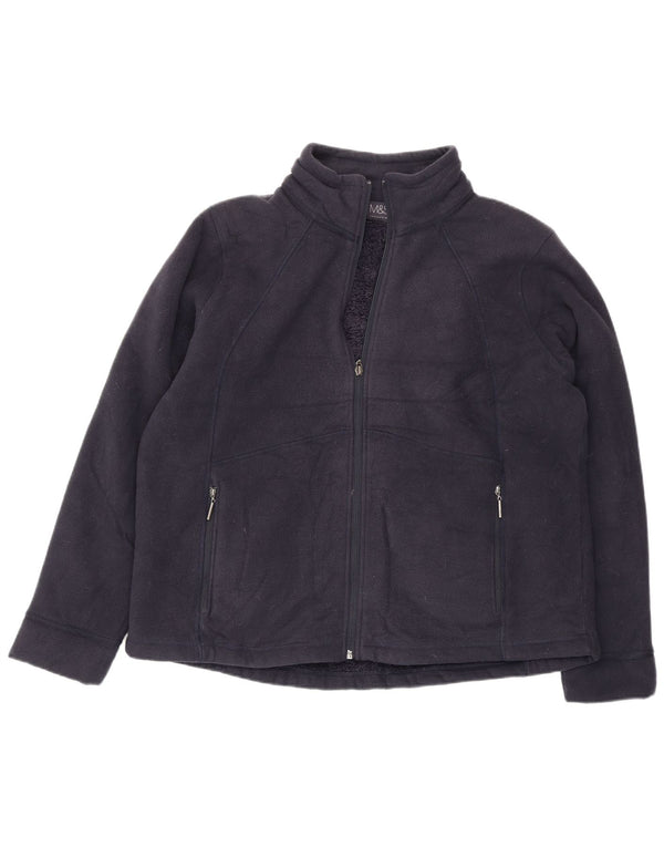 Marks & Spencer Damen-Fleecejacke in Übergröße, UK 18, XL, Marineblau, Polyester