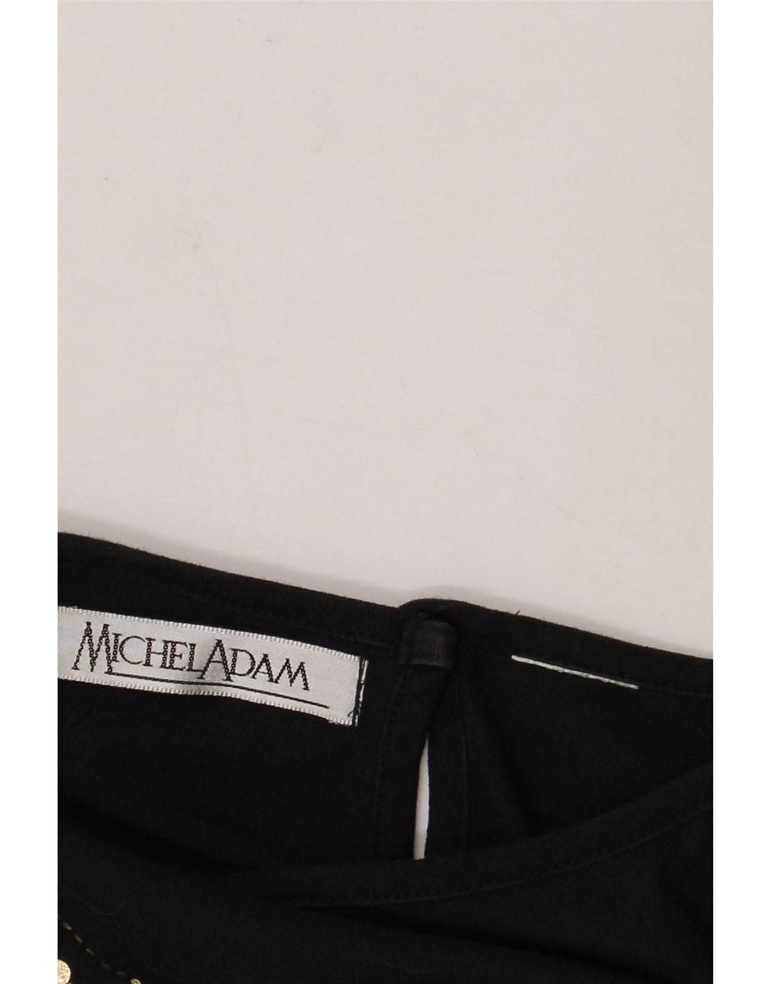 Michel Adam Damen-Oberteil mit abstraktem Muster, 3/4-Ärmel, UK 18, XL, Schwarz