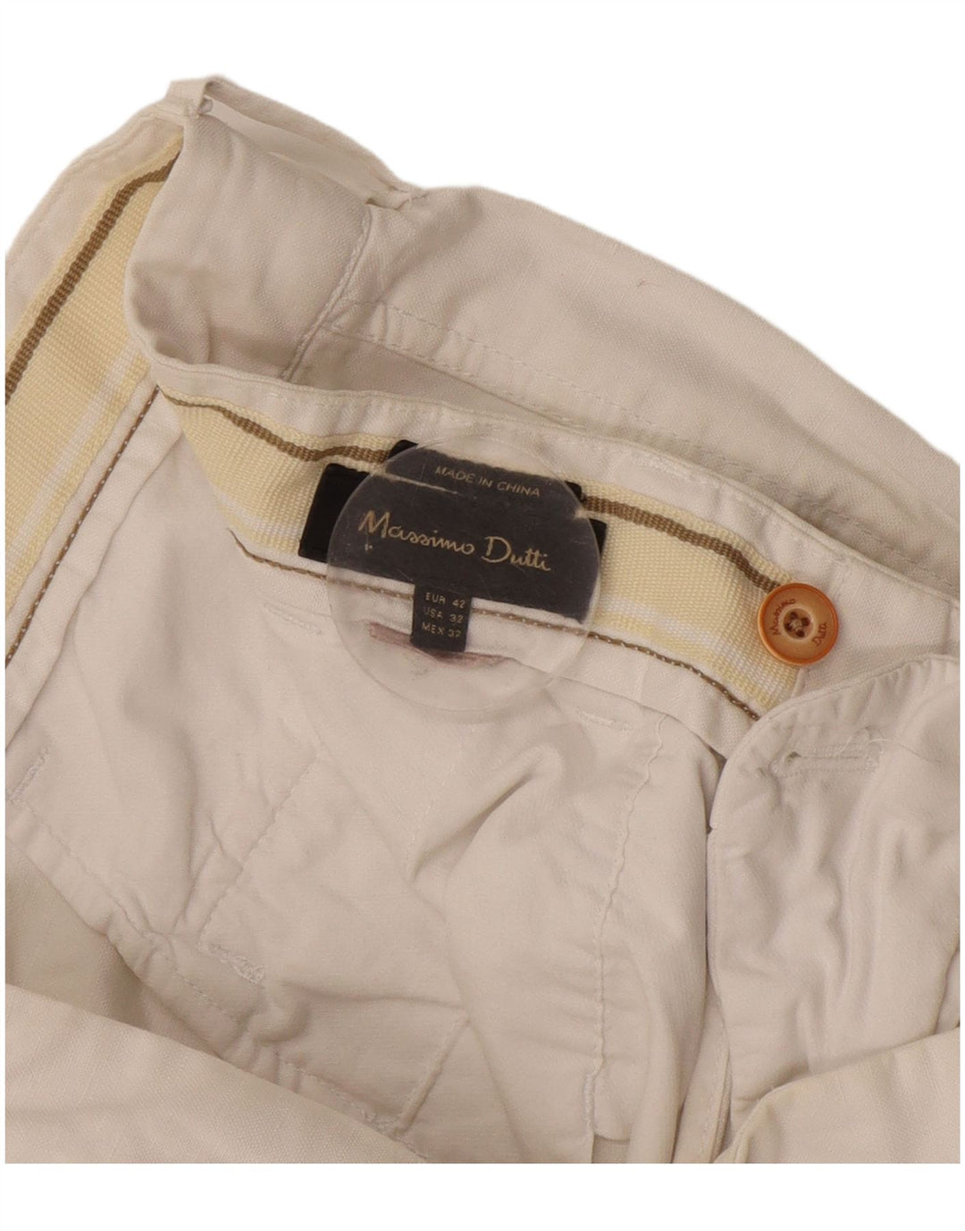 Massimo Dutti Herren Cargoshorts EU 42 Large W32 Weiß