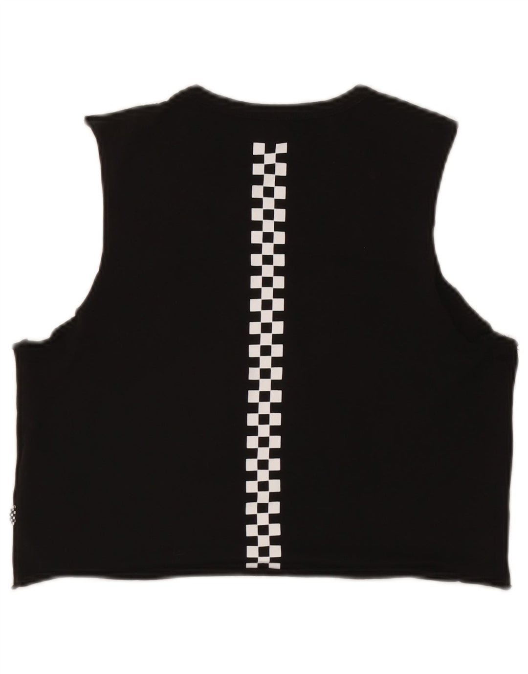 Vans Damen Crop Graphic Vest Top UK 12 Mittelschwarze Baumwolle