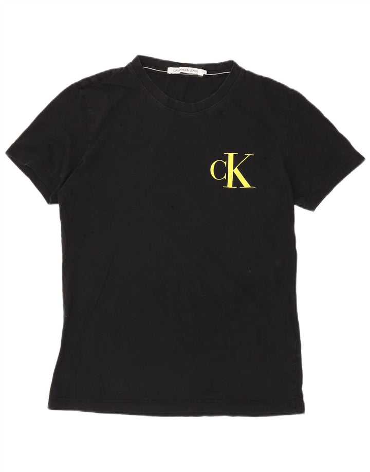 CALVIN KLEIN JEANS Herren Grafik T-Shirt Top Large Schwarz