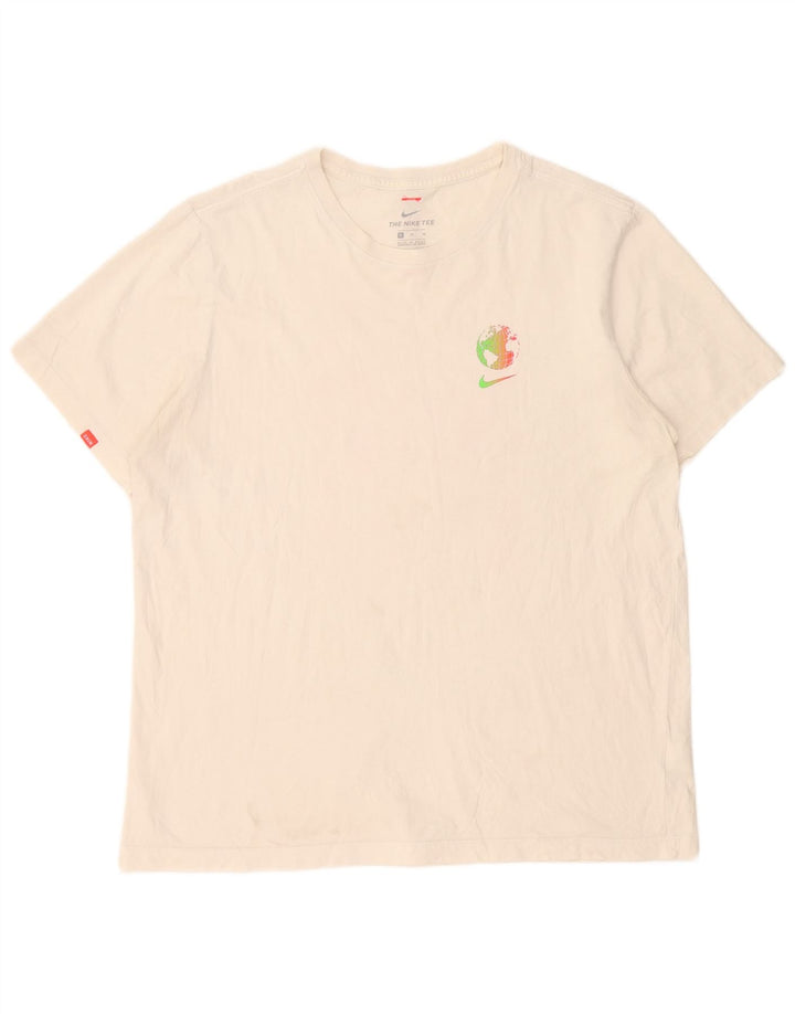 Nike Herren-T-Shirt mit Grafik, XL, weiße Baumwolle