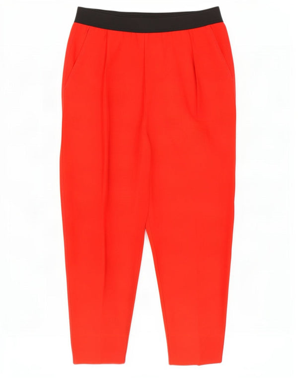 Calvin Klein Damen-Hose, kurz geschnitten, EU 42, Größe L, W30, L23, Rot, Farbblock