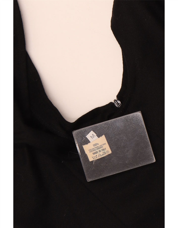 Vintage Damen Mini Pinafore Kleid UK 12 Mittelschwarze Wolle