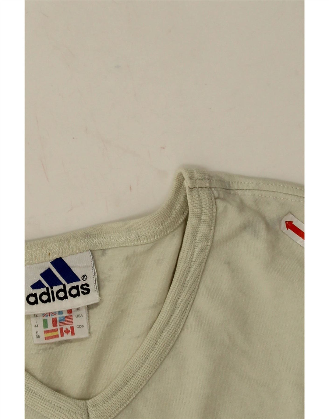 Adidas Damen T-Shirt Top UK 12 Medium Beige
