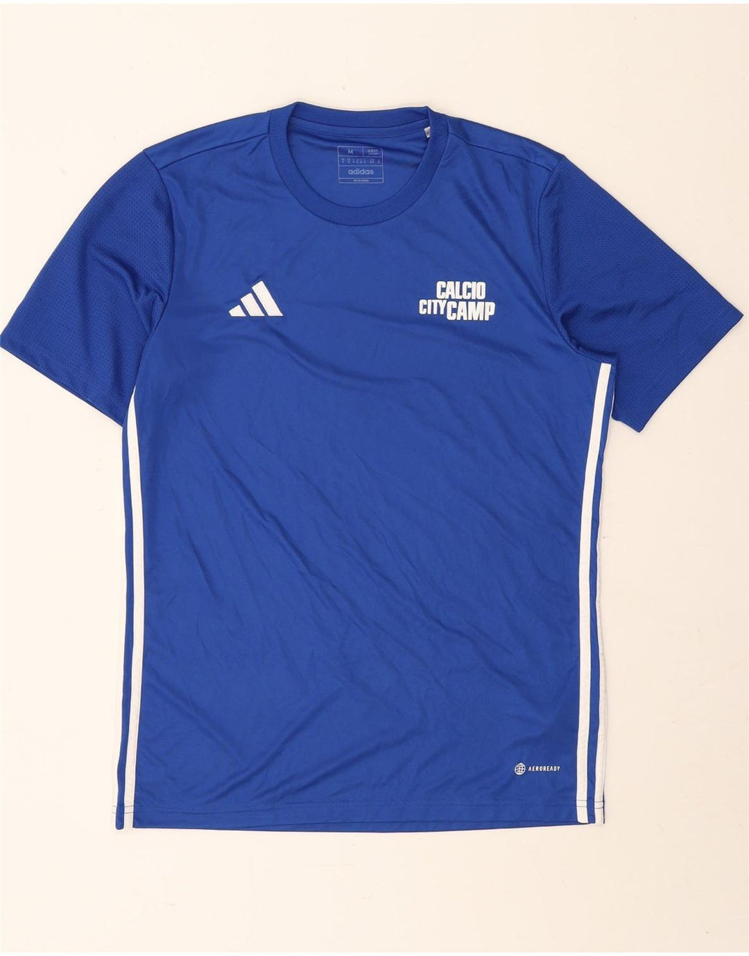 Adidas Herren Aeroready Slim Fit Graphic T-Shirt Top Mittelblaues Polyester