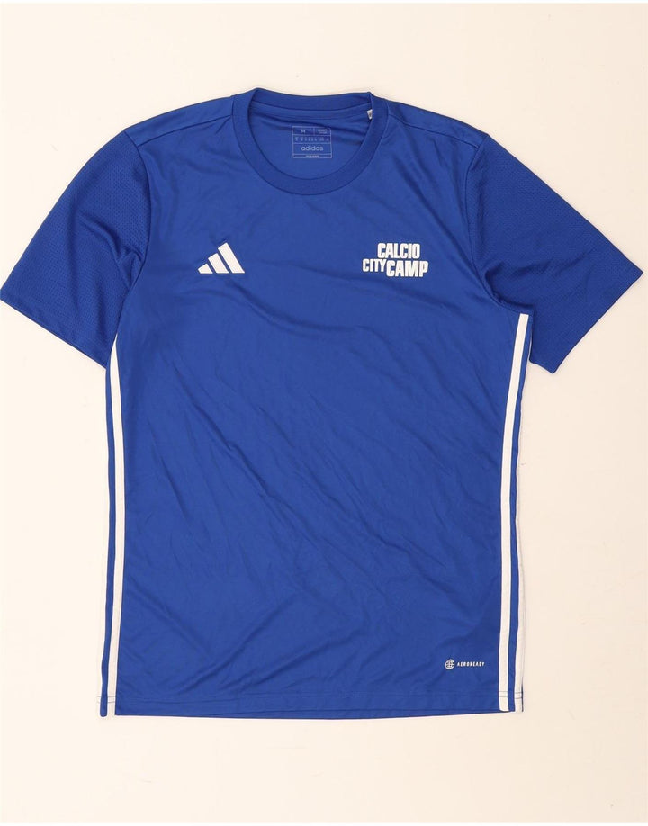 Adidas Herren Aeroready Slim Fit Graphic T-Shirt Top Mittelblaues Polyester