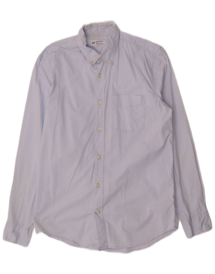 Gap Herren-Slim-Fit-Hemd aus mittelblauer Baumwolle