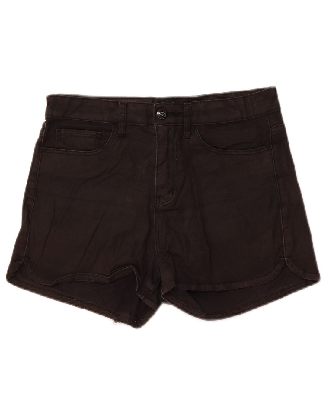 Lee Damen-Jeansshorts mit hoher Taille, US 10, Mittel, W28, schwarze Baumwolle