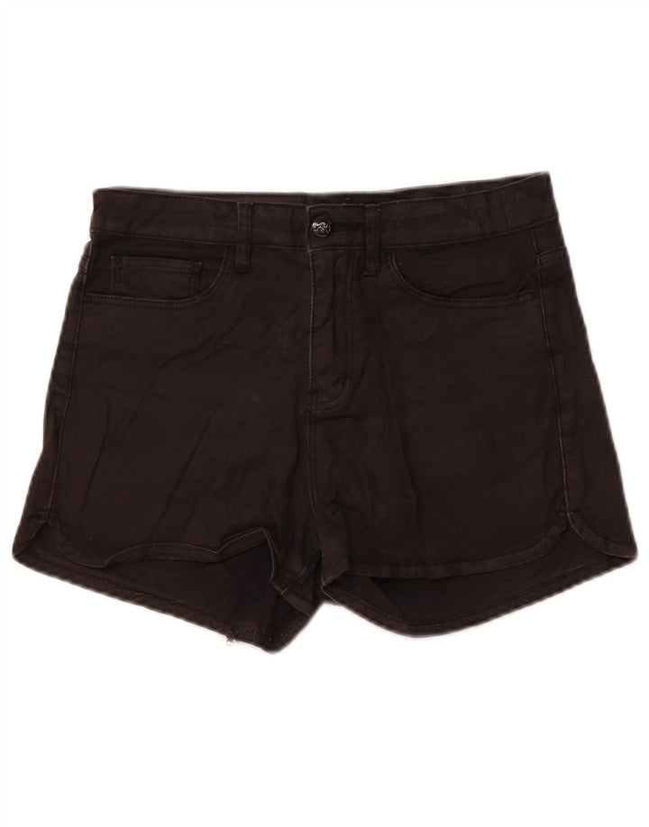 Lee Damen-Jeansshorts mit hoher Taille, US 10, Mittel, W28, schwarze Baumwolle
