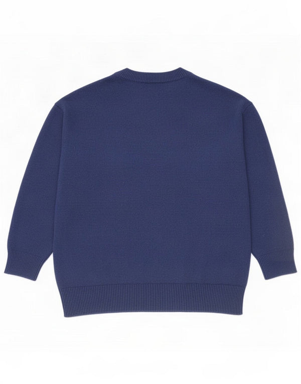 Massimo Dutti Damen-Pullover mit U-Boot-Ausschnitt, UK 10, Klein, Marineblau