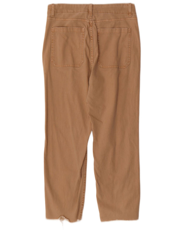 Marks & Spencer Damen gerade geschnittene Hose UK 12 Medium W30 L25 Beige