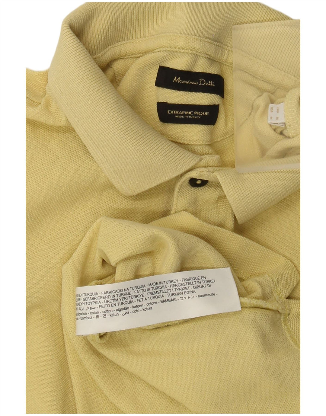 Massimo Dutti Herren-Poloshirt aus mittelgelber Baumwolle