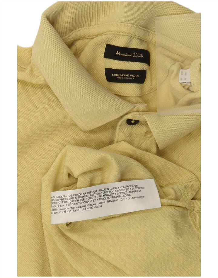 Massimo Dutti Herren-Poloshirt aus mittelgelber Baumwolle