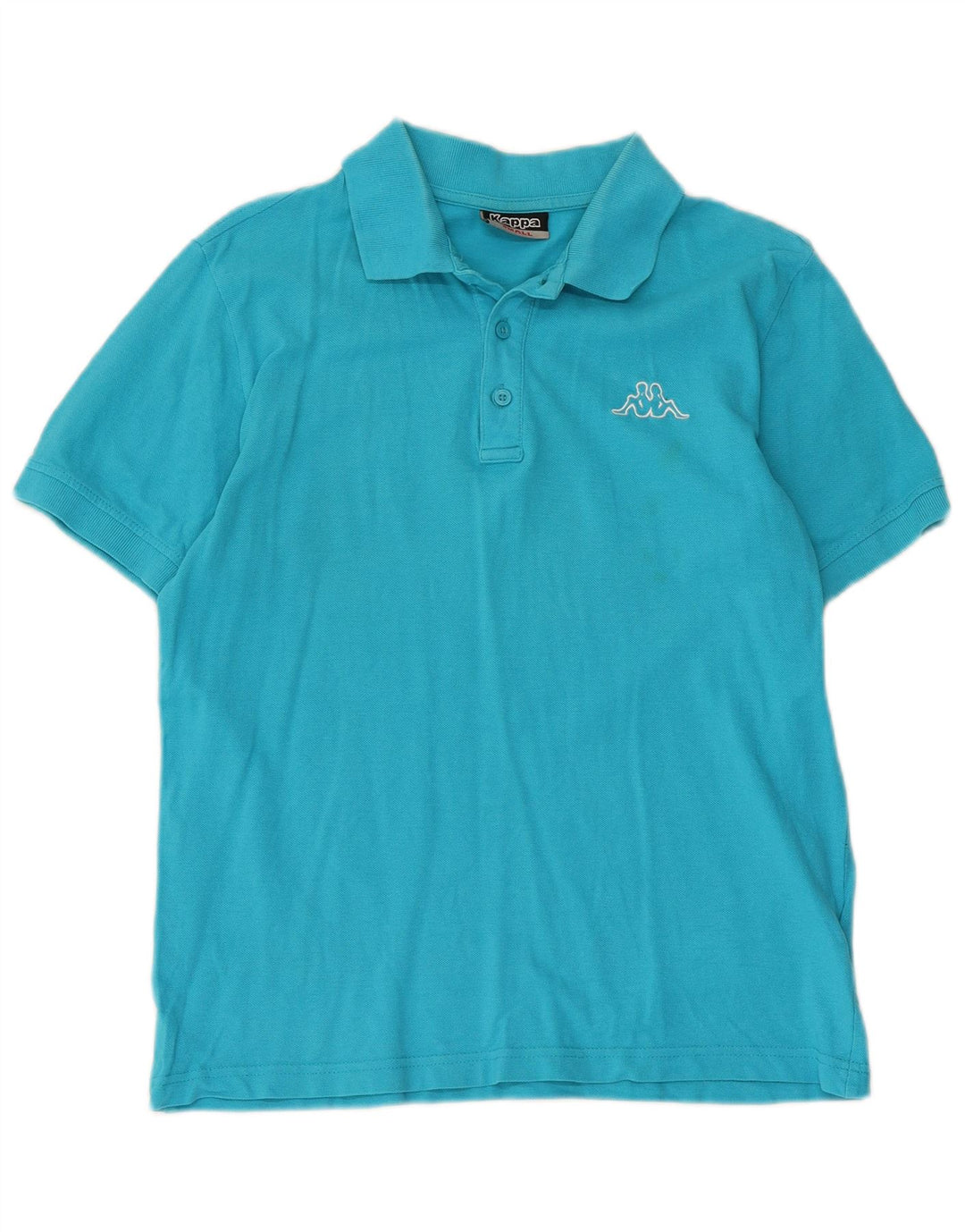 Kappa Herren-Poloshirt, kleine blaue Baumwolle