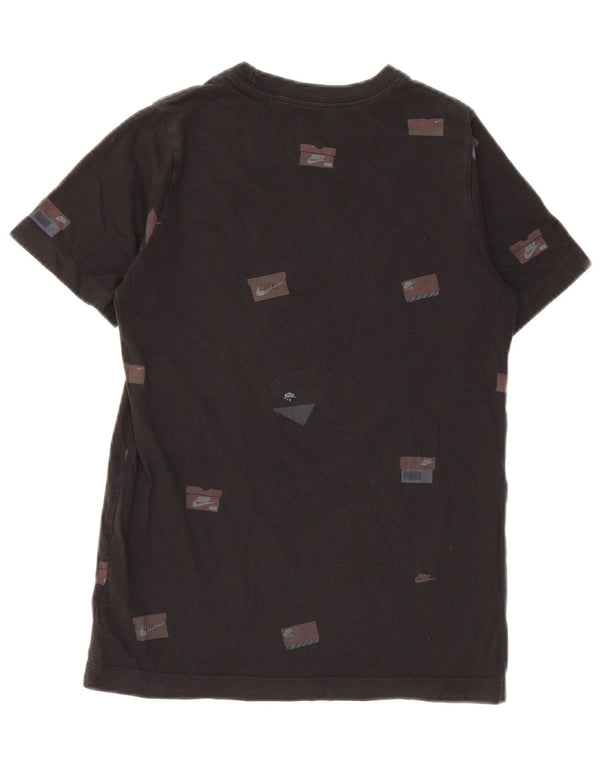 NIKE Grafik-T-Shirt für Jungen, 10–11 Jahre, mittelgroß, schwarze Baumwolle