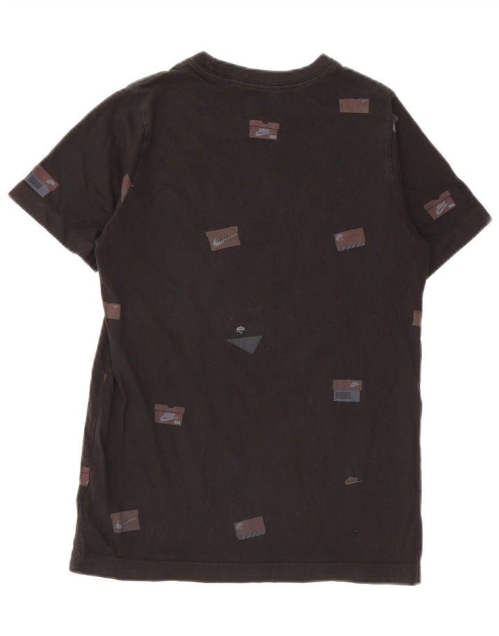 NIKE Grafik-T-Shirt für Jungen, 10–11 Jahre, mittelgroß, schwarze Baumwolle
