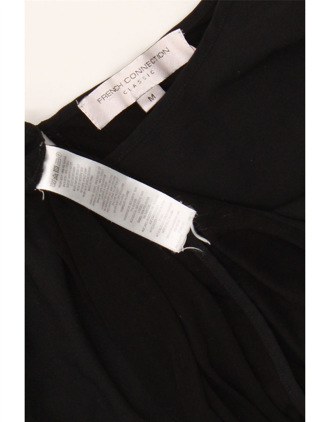 French Connection Damen-Blusenoberteil mit 3/4-Ärmeln, UK-Größe 12, Mittelschwarz, Polyester