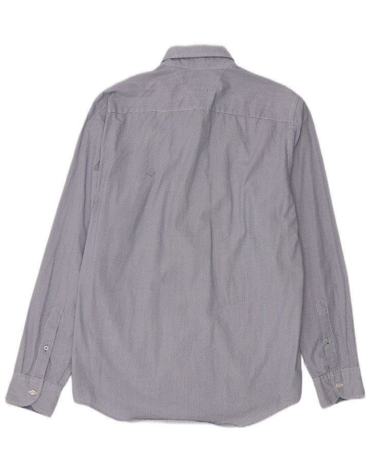 Tommy Hilfiger Herren-Hemd mit normaler Passform, mittelblau gepunktete Baumwolle