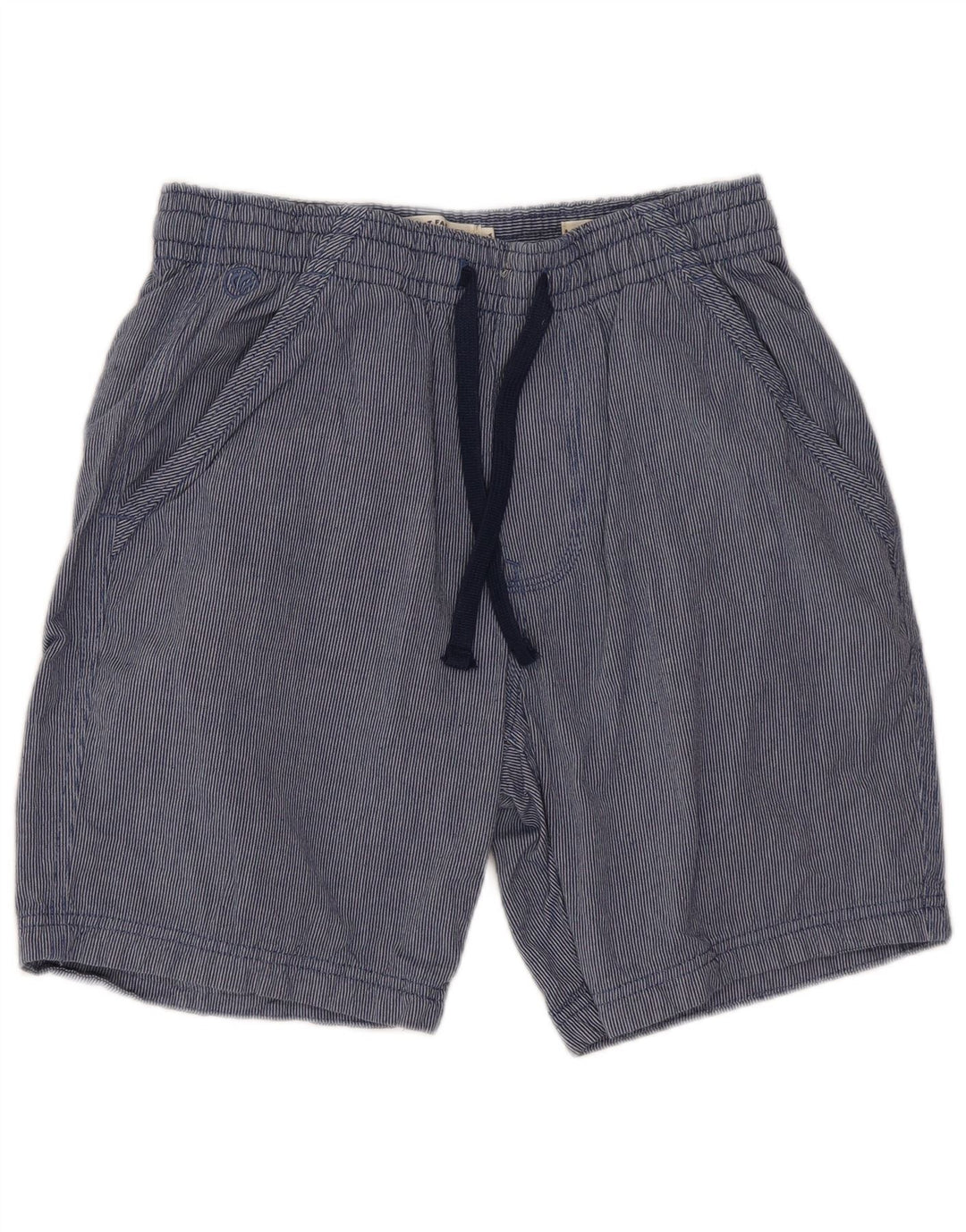 FAT FACE Herren-Chinoshorts W30 aus mittelblauer Nadelstreifen-Baumwolle