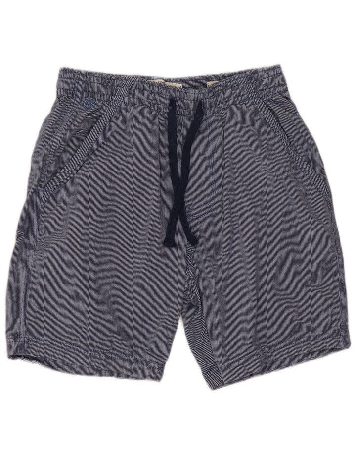 FAT FACE Herren-Chinoshorts W30 aus mittelblauer Nadelstreifen-Baumwolle