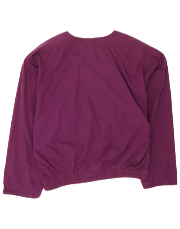 Vintage Damen Übergroße Utility-Jacke EU 36 Small Lila Polyester