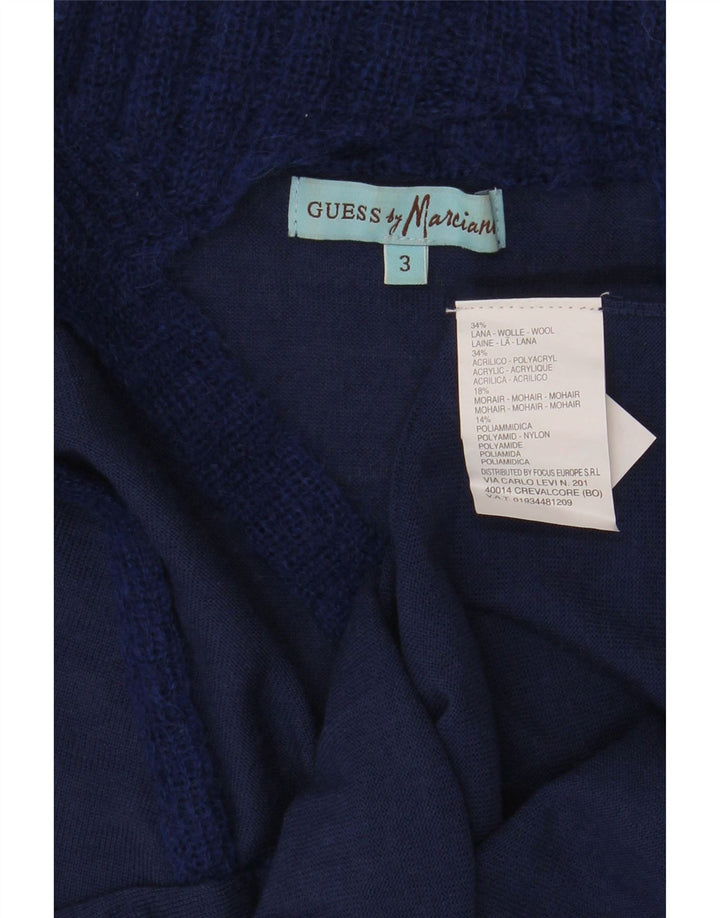 Guess Damen Marciano Rollkragenpullover Pullover US 3 Small Marineblaue Wolle
