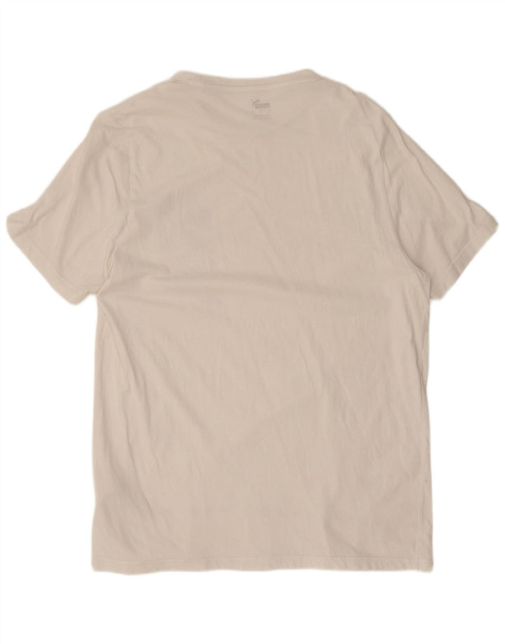 Puma Herren-T-Shirt mit Grafik, groß, aus weißer Baumwolle
