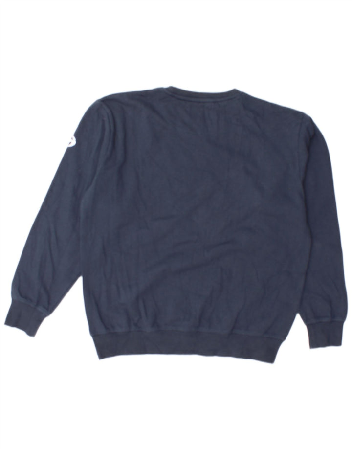 SERGIO TACCHINI Grafischer Herren-Sweatshirt-Pullover, mittlere marineblaue Baumwolle