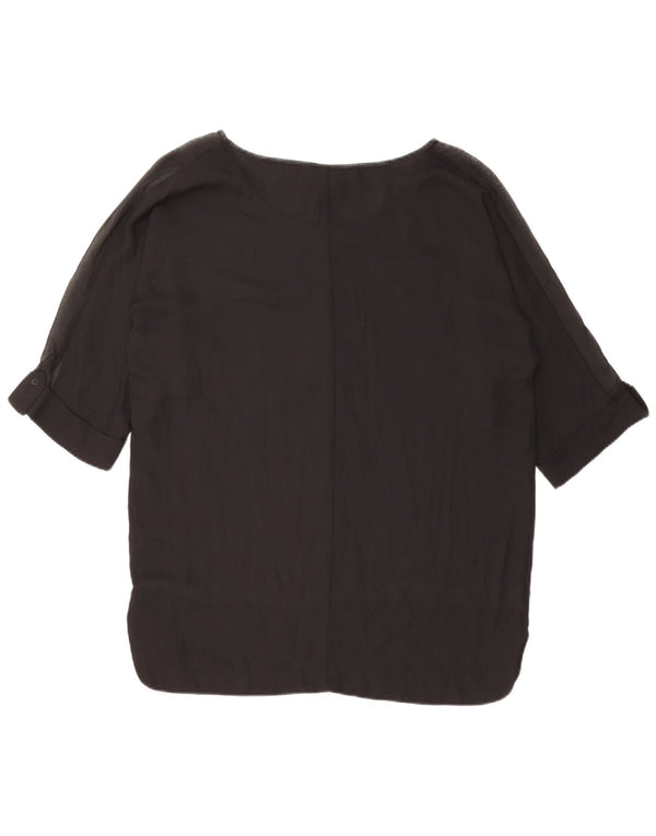 DESIGUAL Damen Grafik-Blusenoberteil UK 14 Medium Schwarz