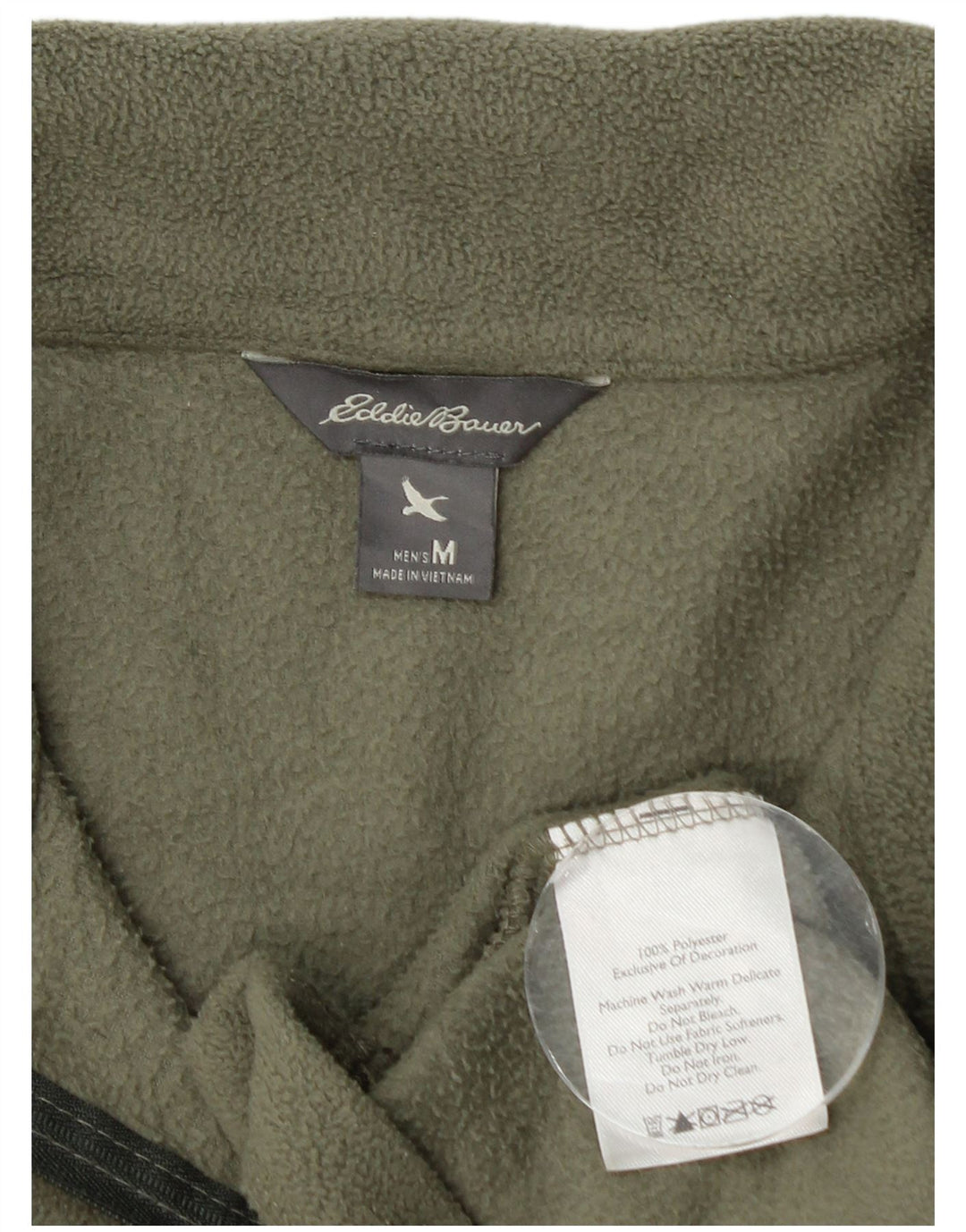 Eddie Bauer Herren-Fleecepullover mit Reißverschluss am Hals, mittleres Khaki, Polyester