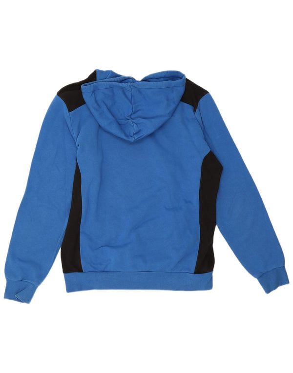 Puma Herren-Kapuzenpullover mit Grafik, groß, blaue Farbblock-Baumwolle