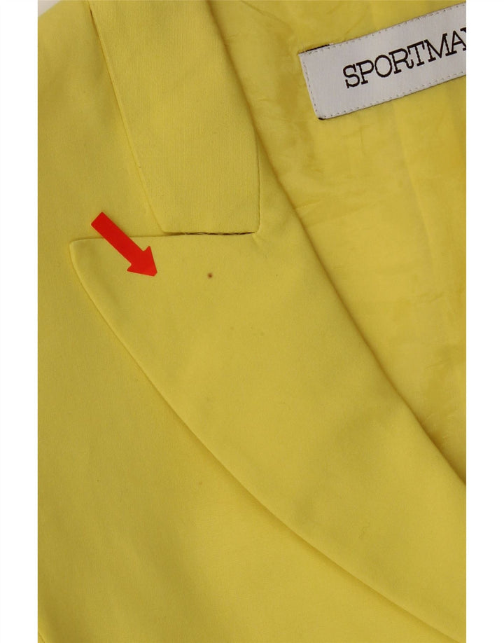 Sportmax Damen-Blazer mit kurzen Ärmeln, Gr. 10, klein, Gelb