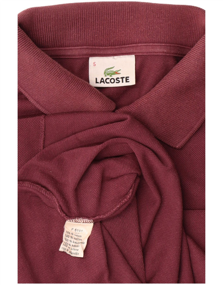 LACOSTE Herren-Poloshirt, Größe 5, große kastanienbraune Baumwolle