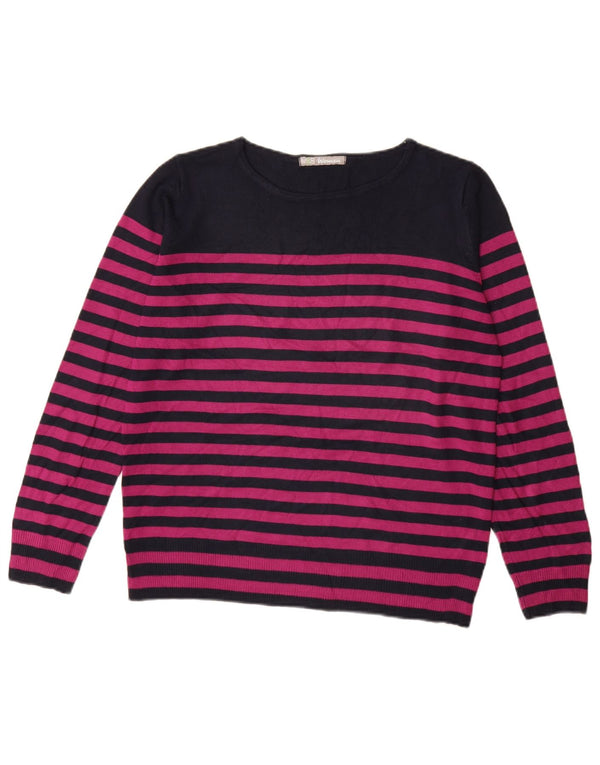 MARKS & SPENCER Damen Pullover mit U-Boot-Ausschnitt, UK 14, Mittelviolett