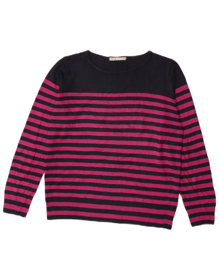MARKS & SPENCER Damen Pullover mit U-Boot-Ausschnitt, UK 14, Mittelviolett