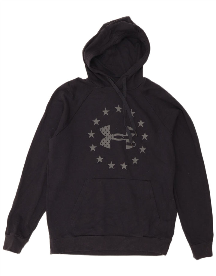 Under Armour Herren-Kapuzenpullover mit Grafik, mittelschwarz, Baumwolle