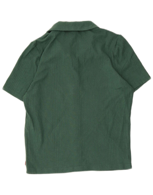 Levi's Damen-Hemdbluse mit kurzen Ärmeln, Gr. 10, Größe S, Grün, Baumwolle