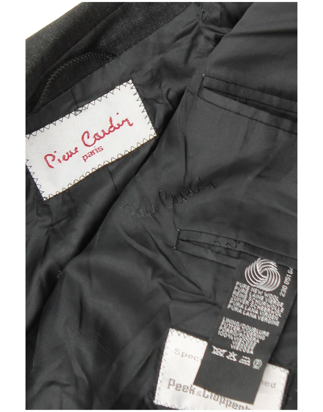 Pierre Cardin Herren-Blazer mit 2 Knöpfen, UK 38, Mittelschwarz, Schurwolle