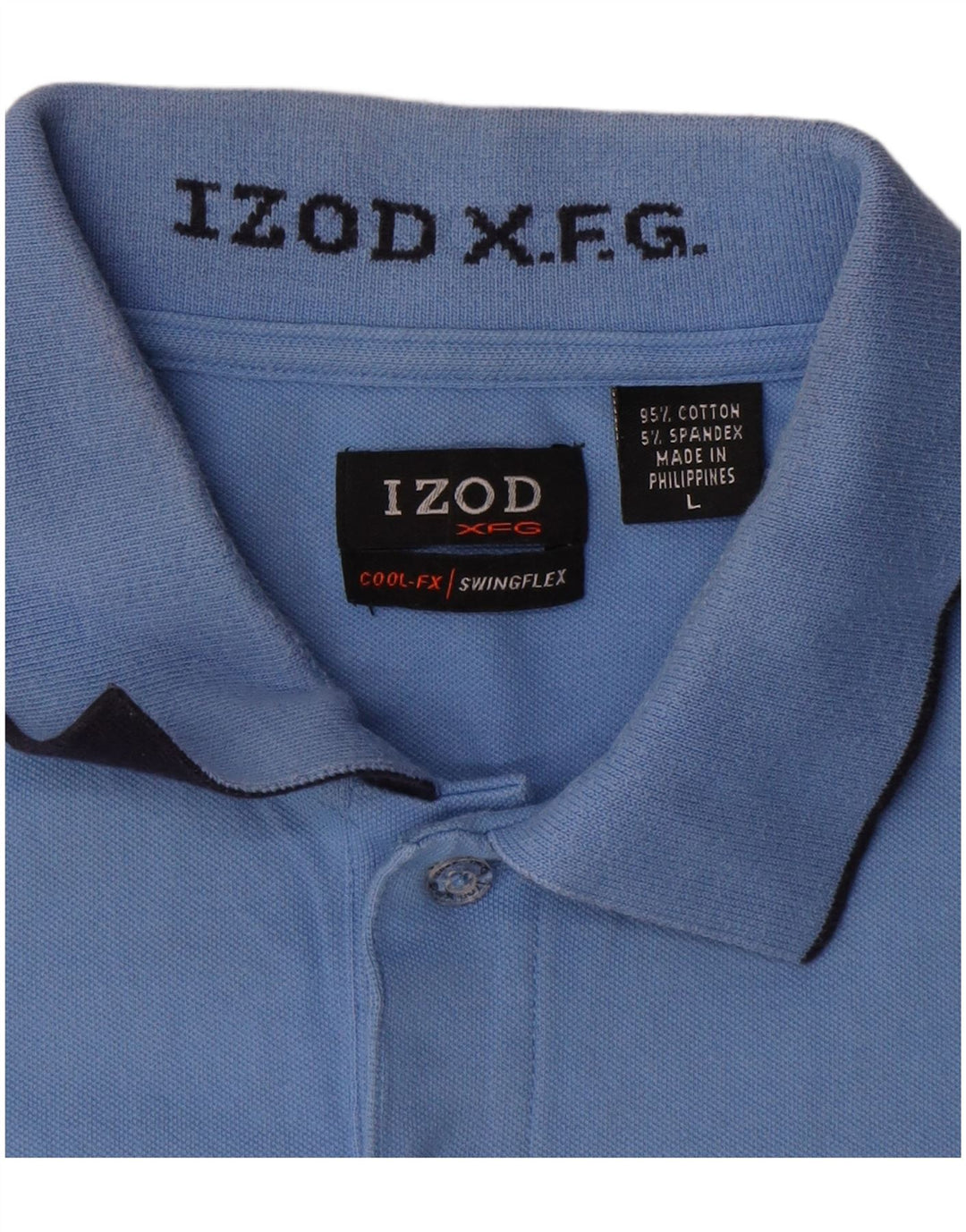 Izod Herren-Poloshirt, große blaue Baumwolle