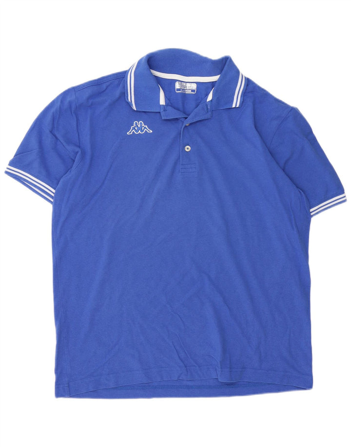 Kappa Herren Poloshirt XL Blau Baumwolle