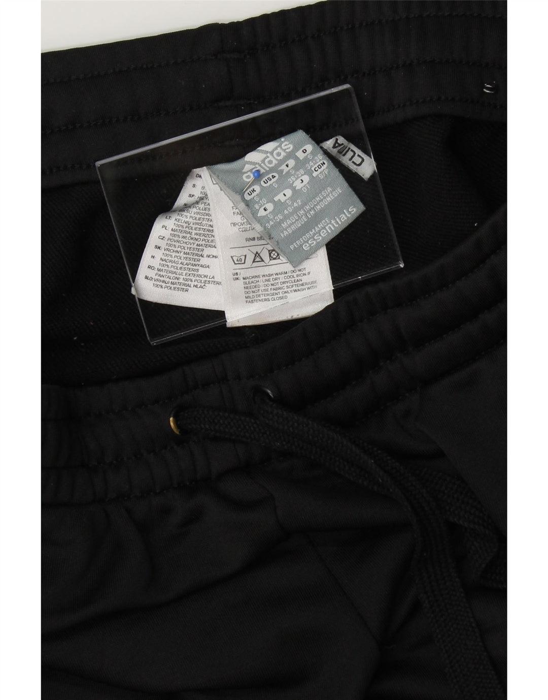 ADIDAS Womens Climalite Tracksuit Trousers UK 10 Small  Black Polyester Vintage Adidas and Second-Hand Adidas from Messina Hembry 