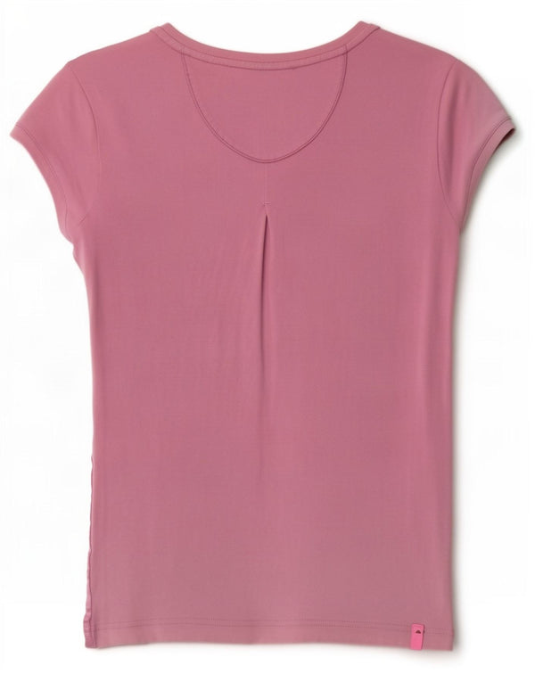 Adidas Damen T-Shirt Top UK 14 Mittelrosa Baumwolle